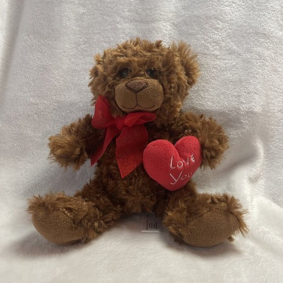 Animal Adventure Teddy Bear 10" Stuffed Plush Animal "Love You" Heart Valentines - Picture 1 of 6